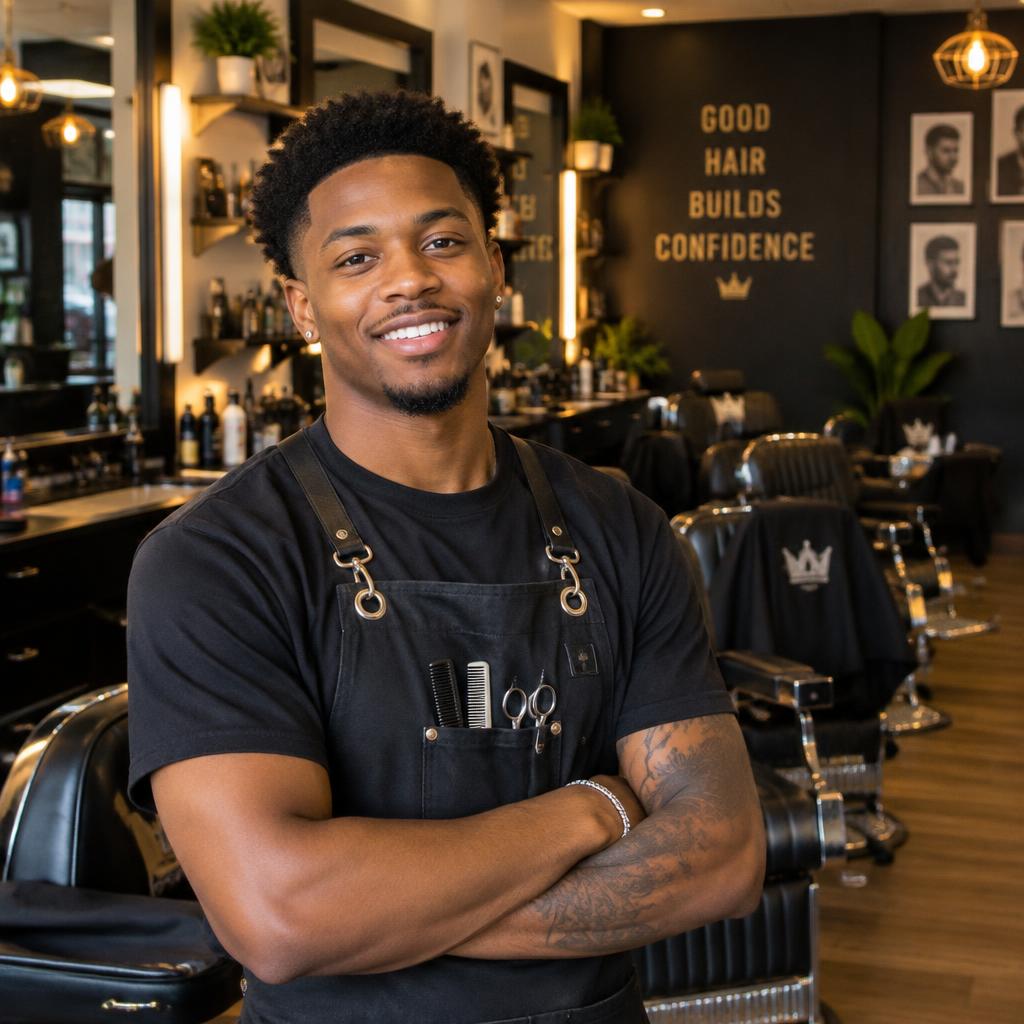 Jalen Brooks of Crown & Craft Barbers